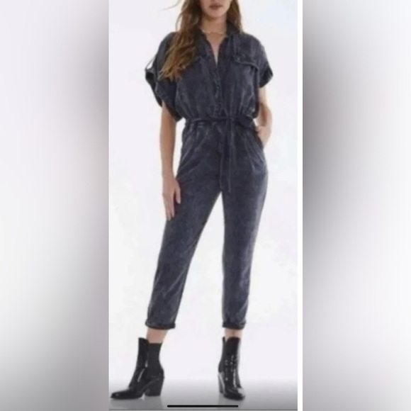 Young Fabulous & Broke Pants - Young Fabulous & Broke Blue Jumpsuit